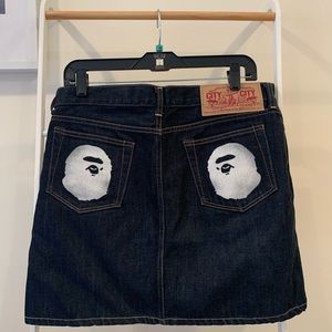 BAPE denim skirt